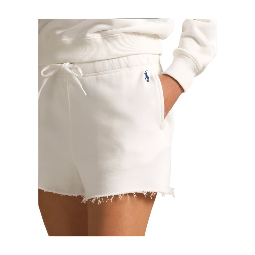 Polo Ralph Lauren Lightweight Fleece White Sweat Shorts Womens Large NWT